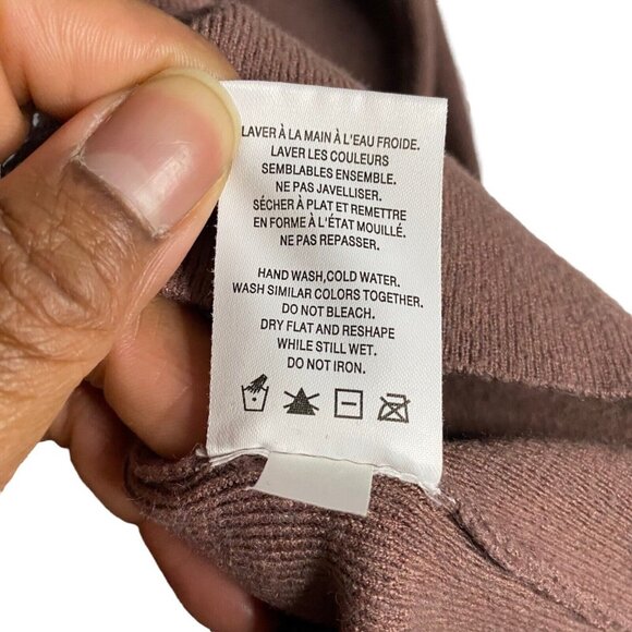 Reitmans Women's Mauve Balloon Sleeve V-Neck Sweater - Picture 7 of 8